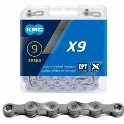 Växlar Kedja KMC X9, 9 Delad Antirost 114L