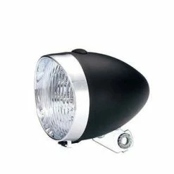 Cykelbelysning Framlykta UN-4900 Svart Retro Led