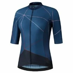 [ 17 ] Shimano YURI JERSEY, Kort ärm, Cykeltröja Dam, Navy, REA